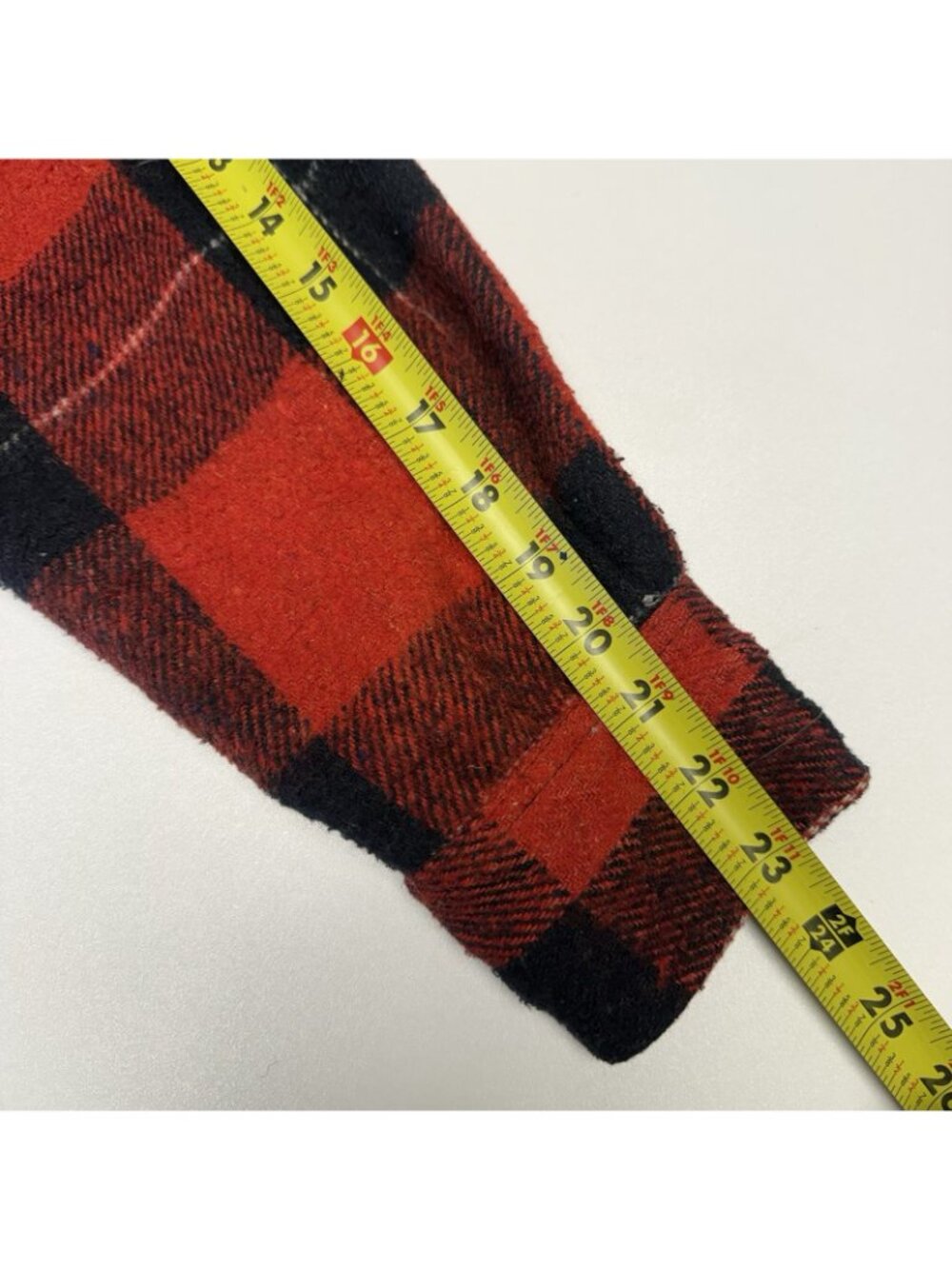 Vintage Lord James Flannel Jacket Mens XL Red Buffalo Plaid - Picture 14 of 14